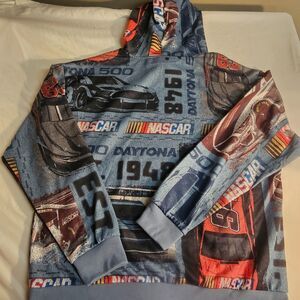 NWT Nascar Graphic Hoodie Sweatshirt Daytona 500 Men's Size L 42-44